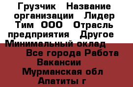 Грузчик › Название организации ­ Лидер Тим, ООО › Отрасль предприятия ­ Другое › Минимальный оклад ­ 11 000 - Все города Работа » Вакансии   . Мурманская обл.,Апатиты г.